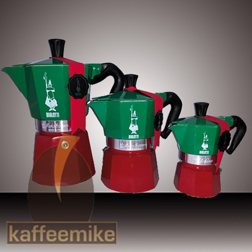 Bialetti Espressokocher Moka Express Tricolore - 3 Tassen – Bohnenfee